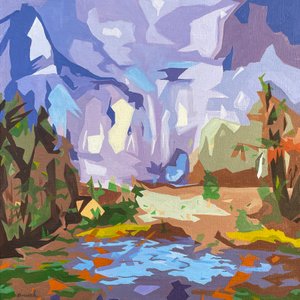 Landscape Obscura #1, 2023 (öljy pellavalle)