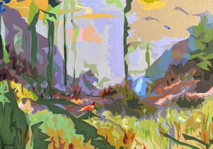 Landscape Obscura #2, 2023 (öljy pellavalle)