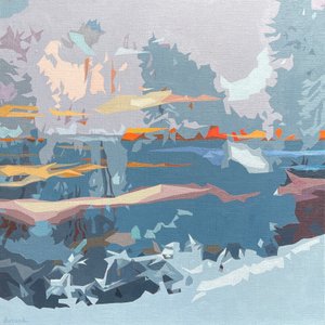 Landscape Obscura #5, 2023 (öljy pellavalle)
