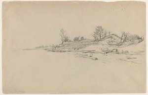 Hiekkadyynit, Ontariojärvi, n. 1874. tekijältä Homer Dodge Martin