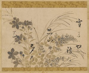 Kukkia, ruohoja ja runo, Edo-kausi, 1615-1637.