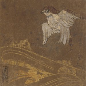 Aallot ja lintu, Edo-kausi, 1500-luvun loppu - 1600-luvun alku. tekijältä Hon