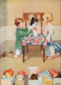 Kuvitus Josephinen syntymäpäivää varten (väri litho) tekijältä Honor Charlotte Appleton