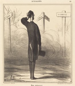 Oikealle vai vasemmalle? tekijältä Honoré Daumier