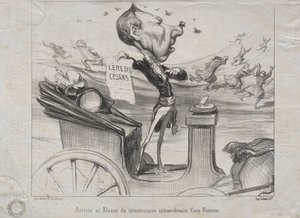 Tosiasiat nro 81: Ylimääräisen komissaarin Coco Romieun saapuminen Alsaceen, 1850. tekijältä Honoré Daumier