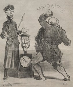 Todellisuudet levy 183: Yrittää voimia, 1851. tekijältä Honoré Daumier