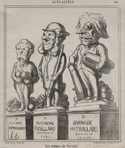 Todellisuustaulu 98: Tulevaisuuden patsaat, 1868. tekijältä Honoré Daumier