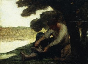 Uinnin jälkeen; Apres le Bain, noin 1846 tekijältä Honoré Daumier