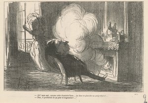 Ah! ... Koska tämä savupiippu savuttaa... tekijältä Honoré Daumier
