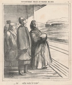 Ah! Vihdoinkin on juna! ... tekijältä Honoré Daumier