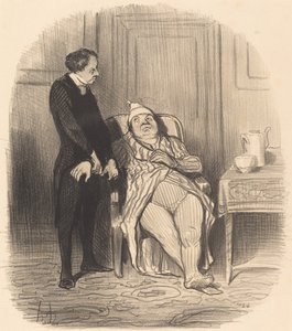 Ah! lääkäri... luulen... että minulla on rintakehä! tekijältä Honoré Daumier
