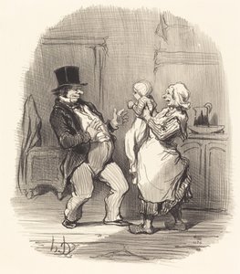 Ah! herra... älä naura hänelle noin... tekijältä Honoré Daumier