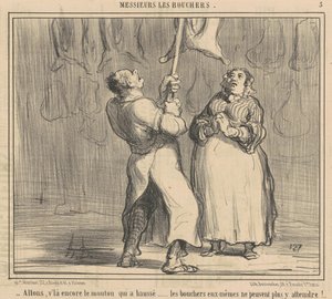 Tule, siellä on taas lammas, joka on noussut tekijältä Honoré Daumier