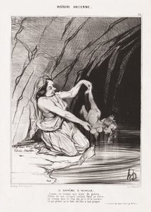 Muinainen historia: Pl. 22, Akilleuksen kaste. tekijältä Honoré Daumier