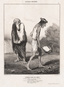 Muinainen historia: Pl. 27, Telemachus Ravaged by Love tekijältä Honoré Daumier
