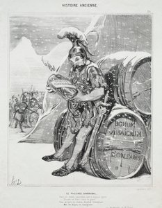 Muinainen historia, levy 28: Hannibalin kulku, 6. lokakuuta 1842. tekijältä Honoré Daumier