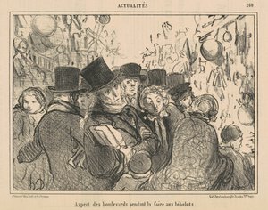 Bulevardien esiintyminen curio-messujen aikana tekijältä Honoré Daumier