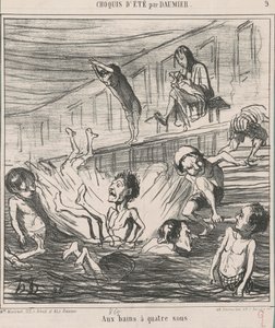 Neljän pennin kylpylöissä tekijältä Honoré Daumier