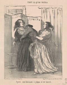 Keskustelemassa heidän kauneudestaan tekijältä Honoré Daumier
