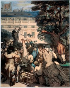 Camille Desmoulins Palais Royal Gardensissa, 1848-1849. tekijältä Honoré Daumier