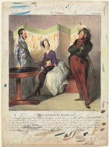 Caricaturana (levy 50): Siviililain 24 artiklan rikkominen tekijältä Honoré Daumier
