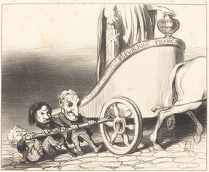 Tämä vaunu toimii aina... tekijältä Honoré Daumier