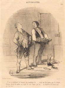 Onko ärsyttävää harjata näitä koneita siellä... tekijältä Honoré Daumier