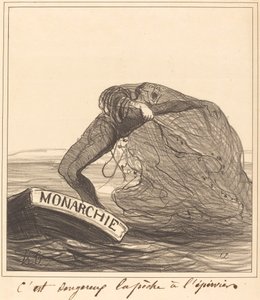 Se on vaarallista, heitetty verkkokalastus tekijältä Honoré Daumier