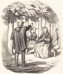Oletko siellä? tekijältä Honoré Daumier