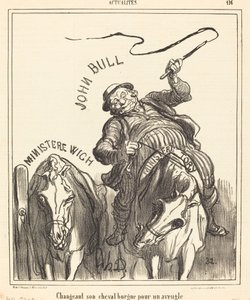 Vaihtaa yksisilmäisen hevosensa sokeaksi tekijältä Honoré Daumier