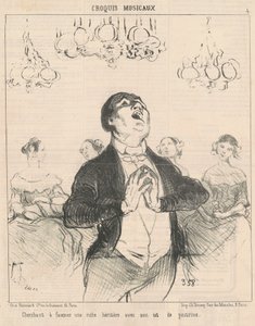 Pyrkiessään kiehtomaan varakkaita... tekijältä Honoré Daumier