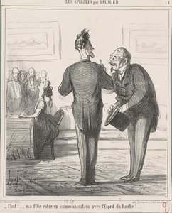 Hiljaa...! Tyttäreni on yhteydessä... tekijältä Honoré Daumier