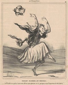 Juoksemassa kapinallisten joukkoon tekijältä Honoré Daumier
