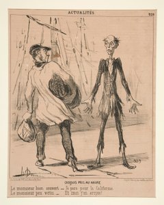 Le Havressa otettu luonnos: Hyvin peitetty herrasmies tekijältä Honoré Daumier