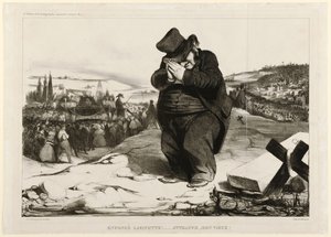 Murskattu Lafayette!... Loukkuun, vanha kaveri! 1834 (litografia) tekijältä Honoré Daumier