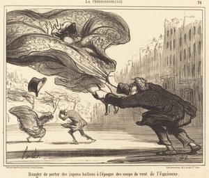 Vaara käyttää ilmapalloalushakkeja... tekijältä Honoré Daumier