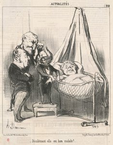 Ilmeisesti hän on hyvin sairas! tekijältä Honoré Daumier