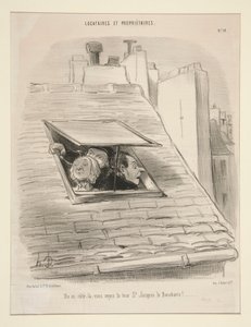 Tältä puolelta näet St. Jacques la Boucherien tornin! tekijältä Honoré Daumier