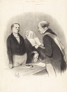 Pormestarin edessä tekijältä Honoré Daumier