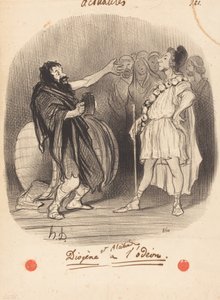 Diogenes ja Alkibiades Odéonissa tekijältä Honoré Daumier