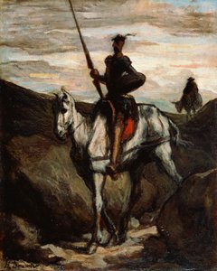 Don Quijote vuoristossa tekijältä Honoré Daumier