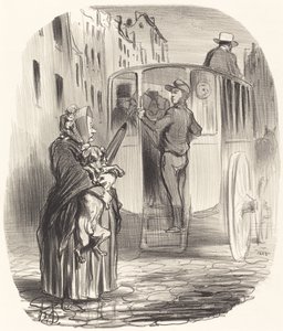 Anteeksi, kansalainen... Minulla ei ole koiria... tekijältä Honoré Daumier