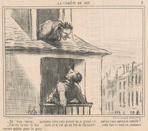 Hei! No, naapuri... miksi työnsit... tekijältä Honoré Daumier