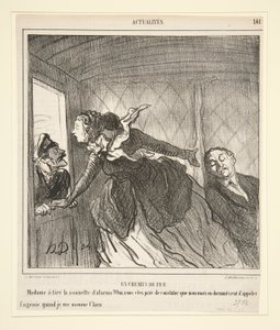 Junassa: Madame soitti ovikelloa tekijältä Honoré Daumier