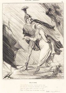 Aeneas ja Dido tekijältä Honoré Daumier