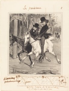 Kauppias ratsastaa tekijältä Honoré Daumier