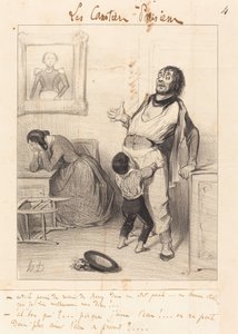 Onko sallittua palata... sellaisessa tilassa... tekijältä Honoré Daumier