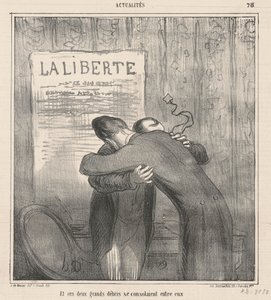 Ja nämä kaksi suurta roskaa lohduttivat toisiaan tekijältä Honoré Daumier