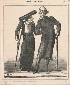 Ja nämä kaksi rumaa roskaa olivat autioina heidän välillään tekijältä Honoré Daumier