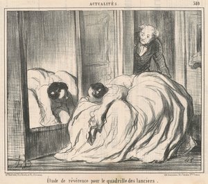 Kunnioitustutkimus lansserien kadrillille tekijältä Honoré Daumier